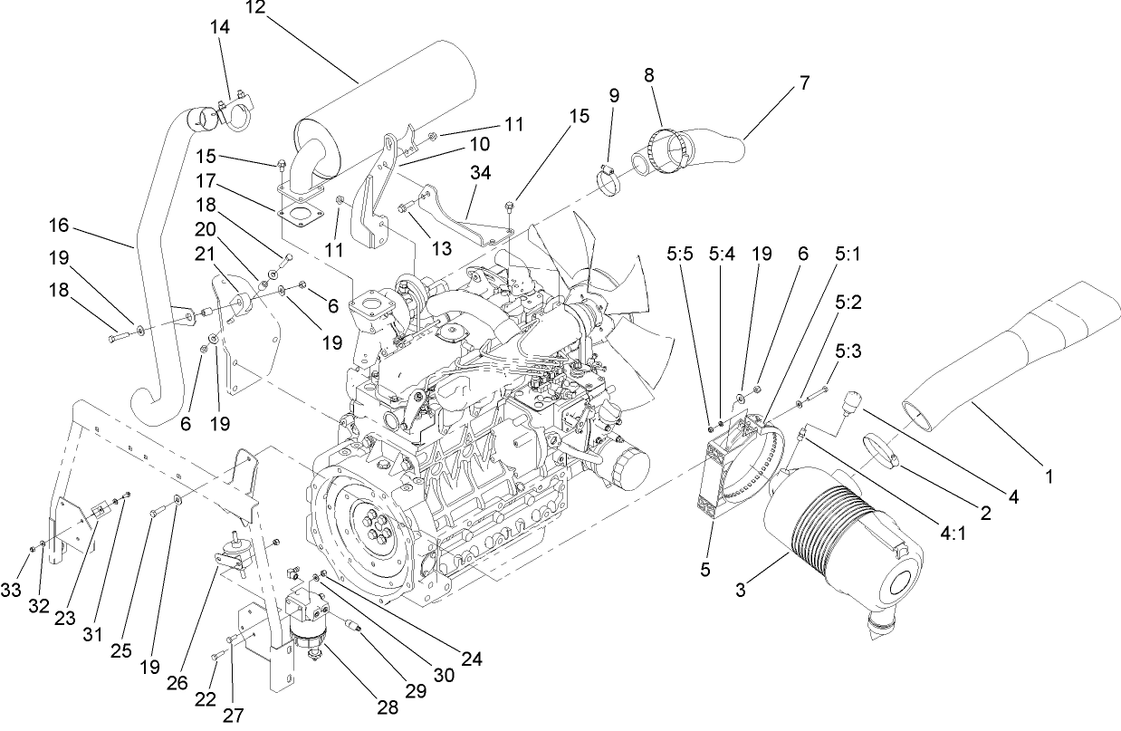 Air Cleaner and Muffler Assembly