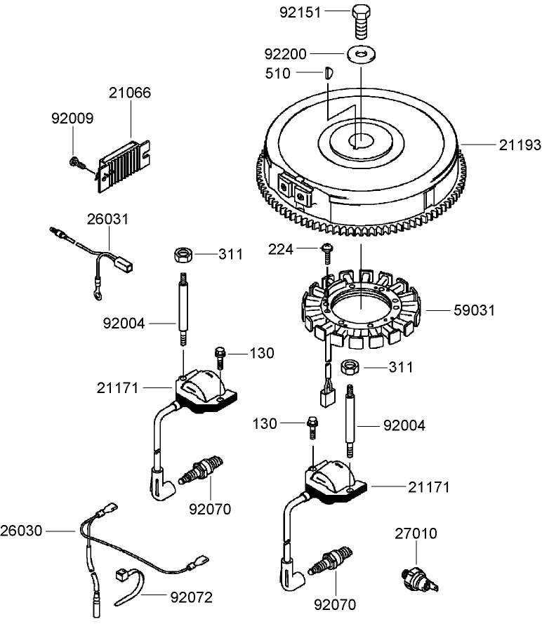 Electric Equipment Assembly  Kawasaki FH641V-DS19-R