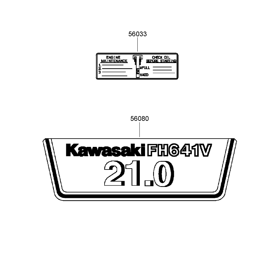 Label Assembly  Kawasaki FH641V-DS19-R