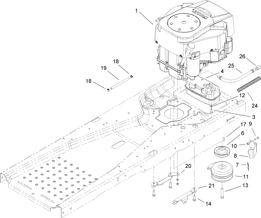Engine and Clutch Assembly
