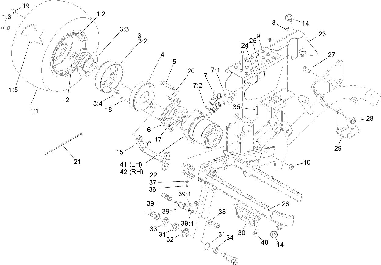 Front Wheel and Brake Assembly