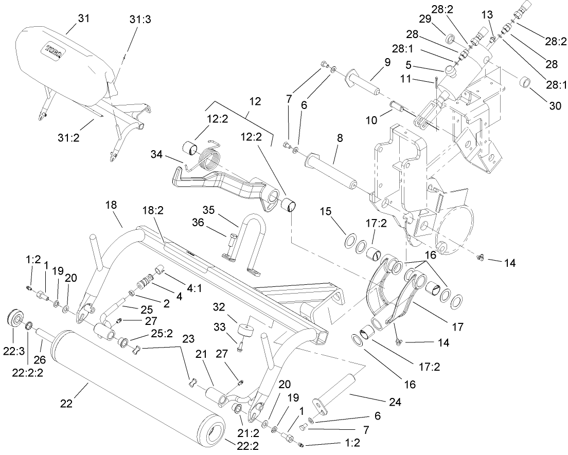 Right Hand Pull Frame Assembly