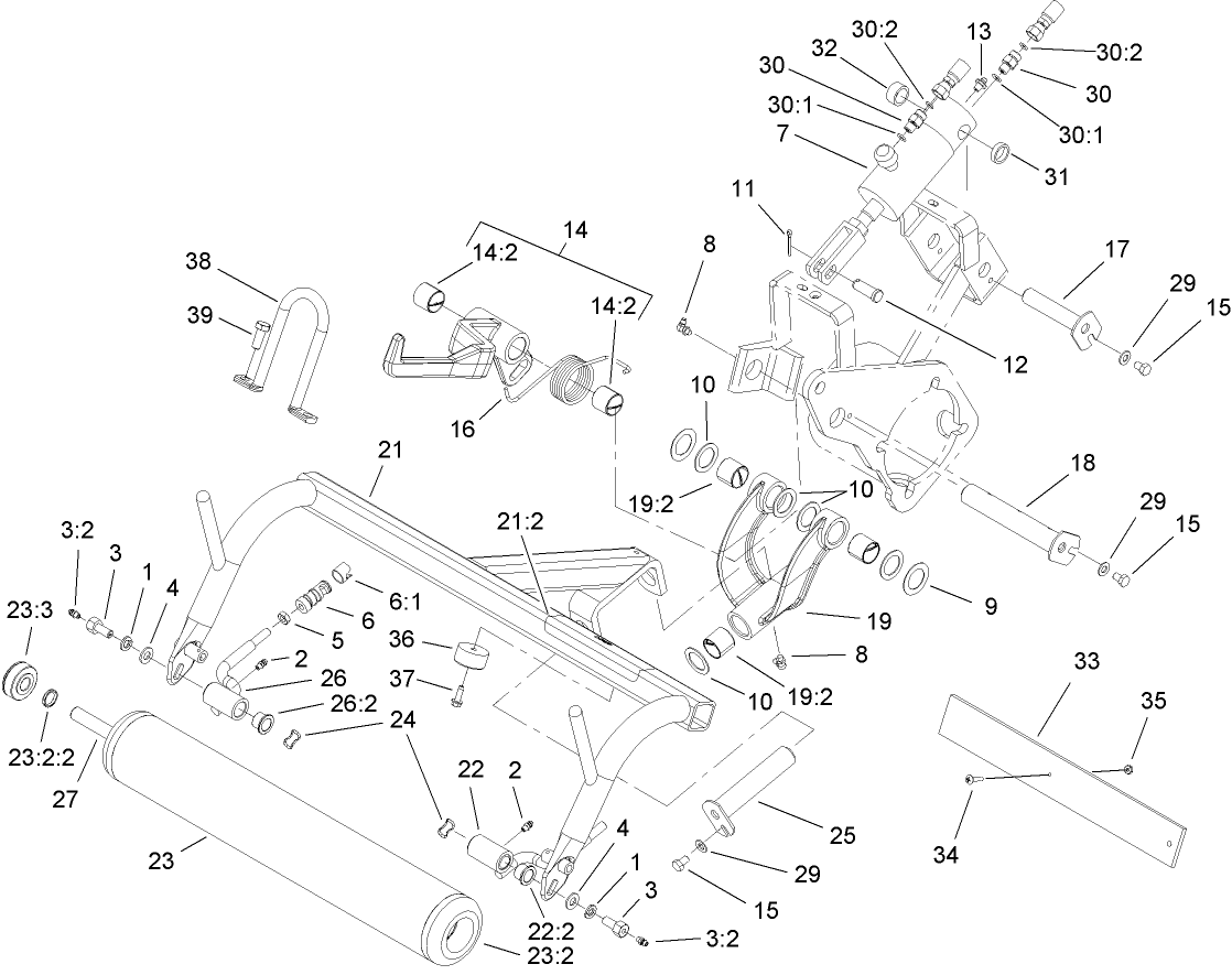 Left Hand Pull Frame Assembly