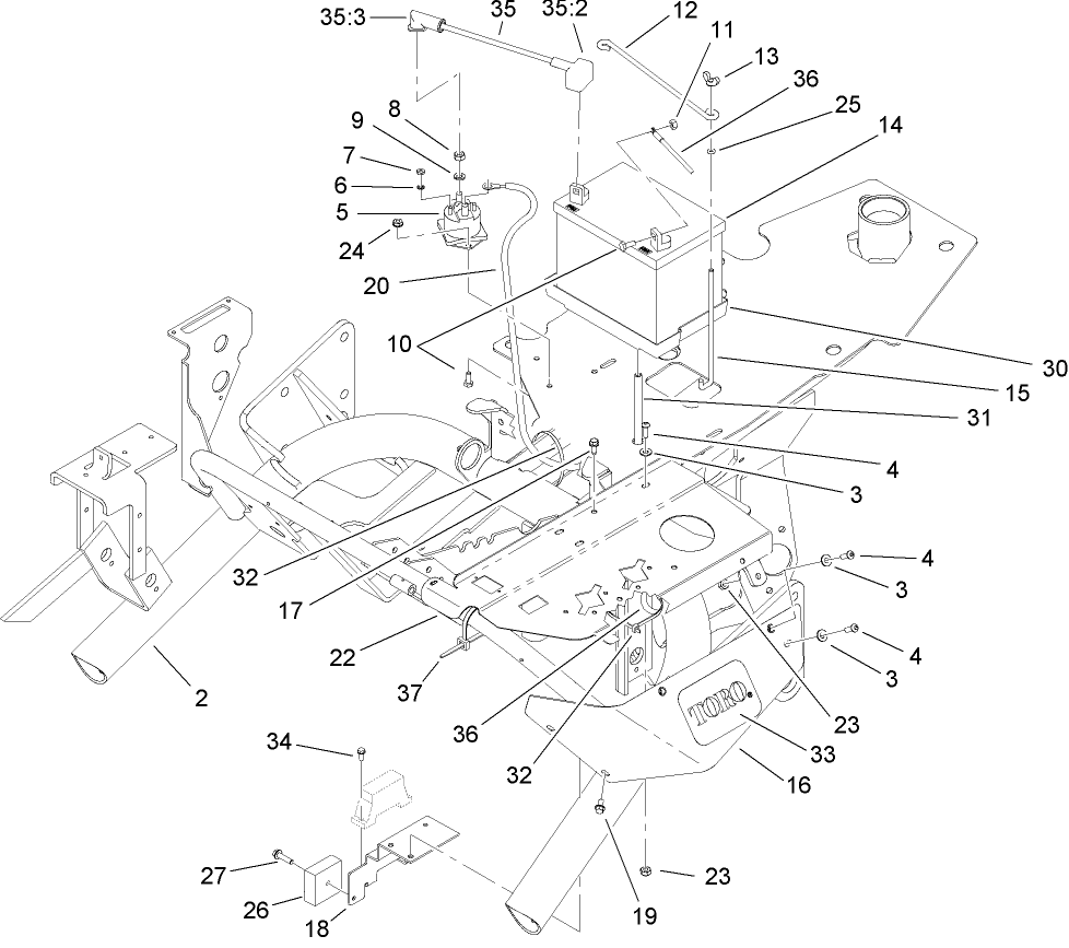 Frame and Battery Assembly