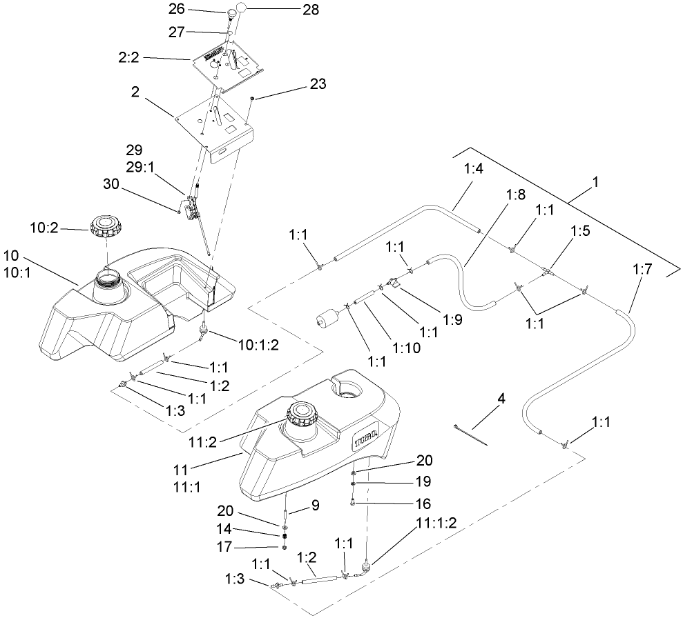 Fuel System and Throttle Control Assembly