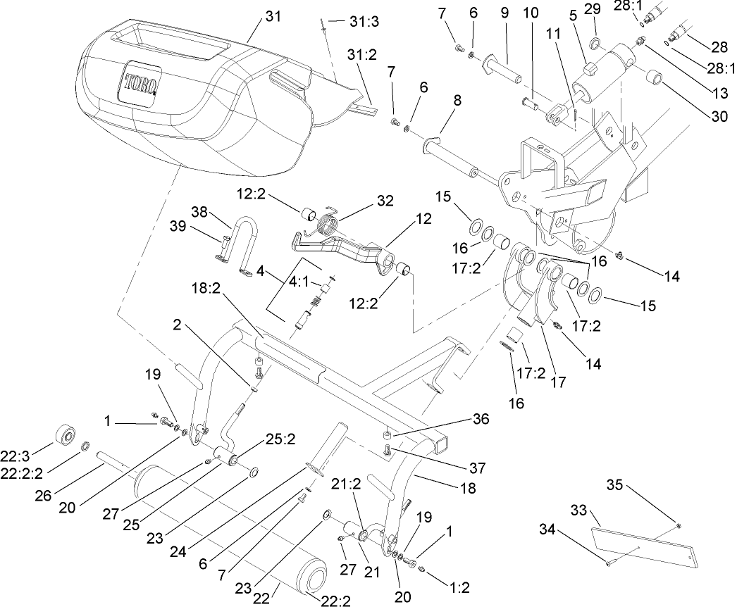 Right Hand Pull Frame Assembly