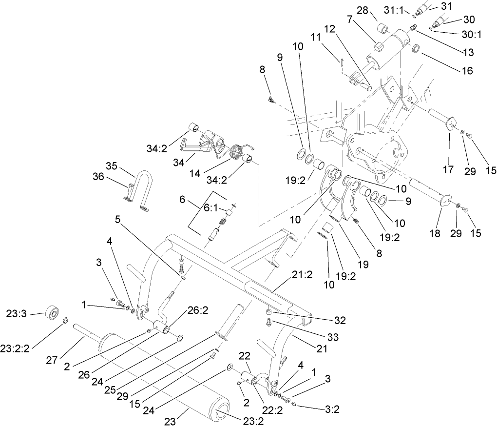 Left Hand Pull Frame Assembly
