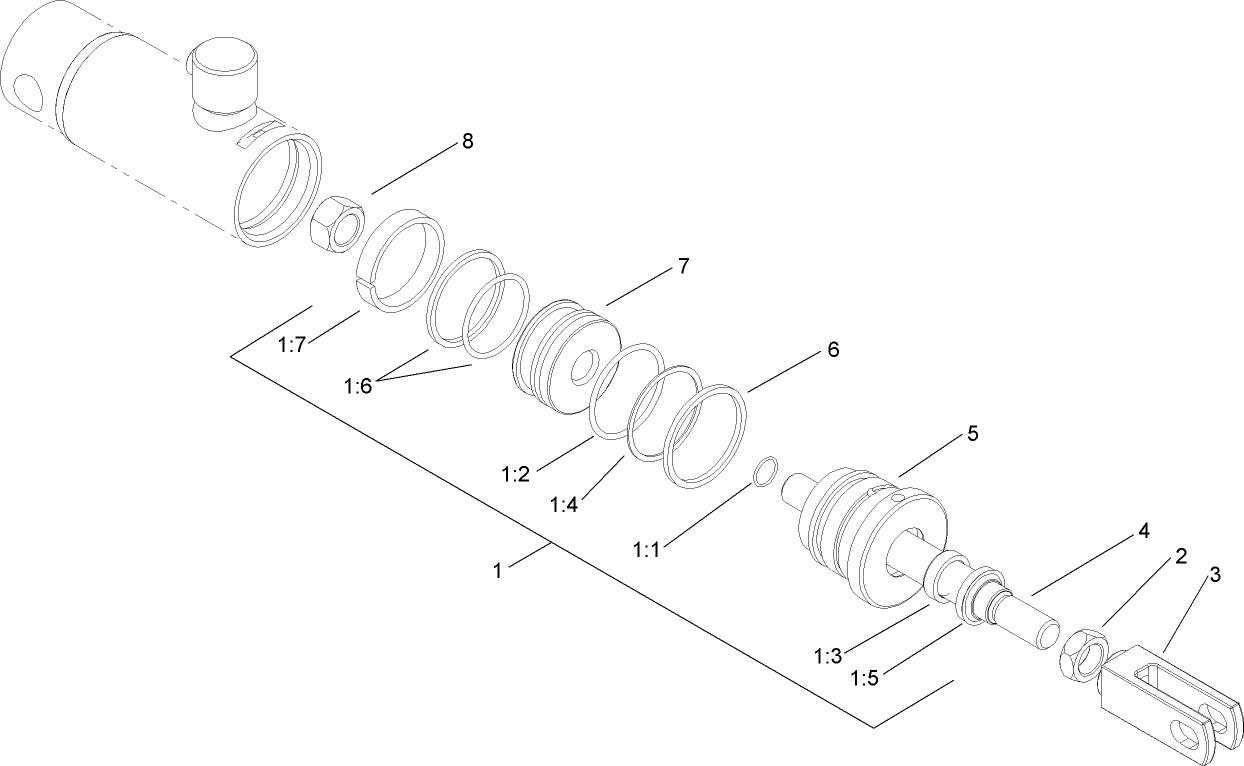 Hydraulic Cylinder Assembly No. 106-9066