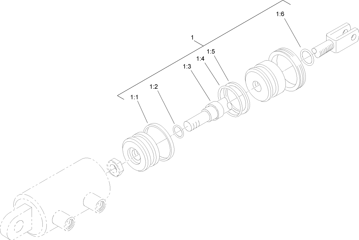 Hydraulic Cylinder Assembly No. 105-3821