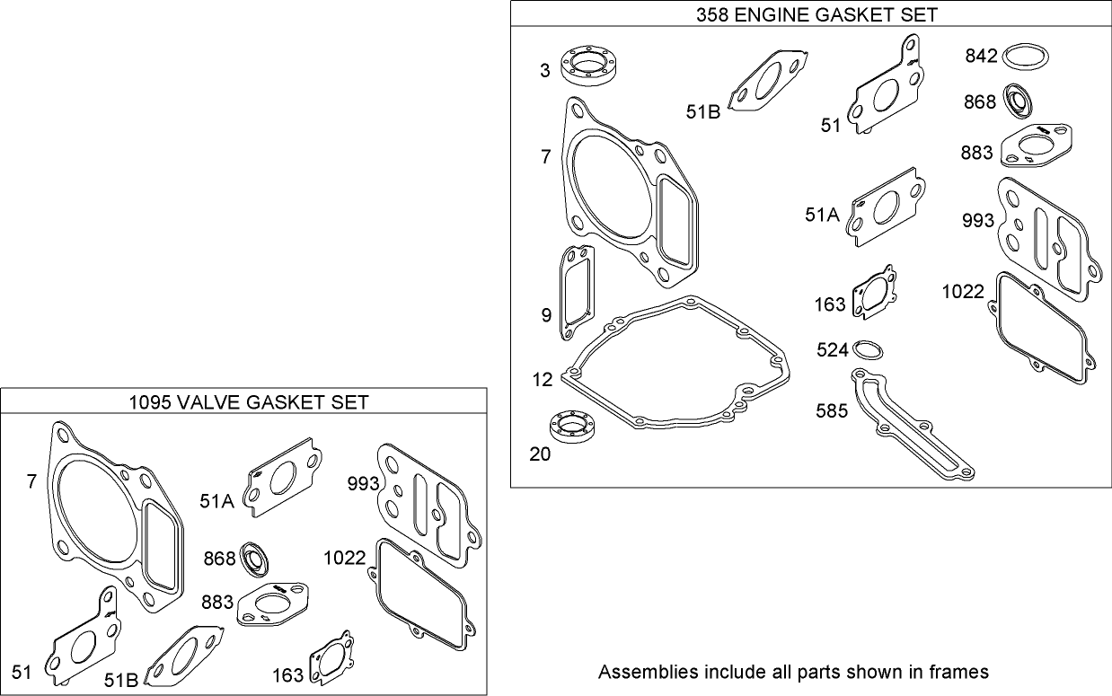 Gasket Kit  Briggs and Stratton 122602-0207-B1