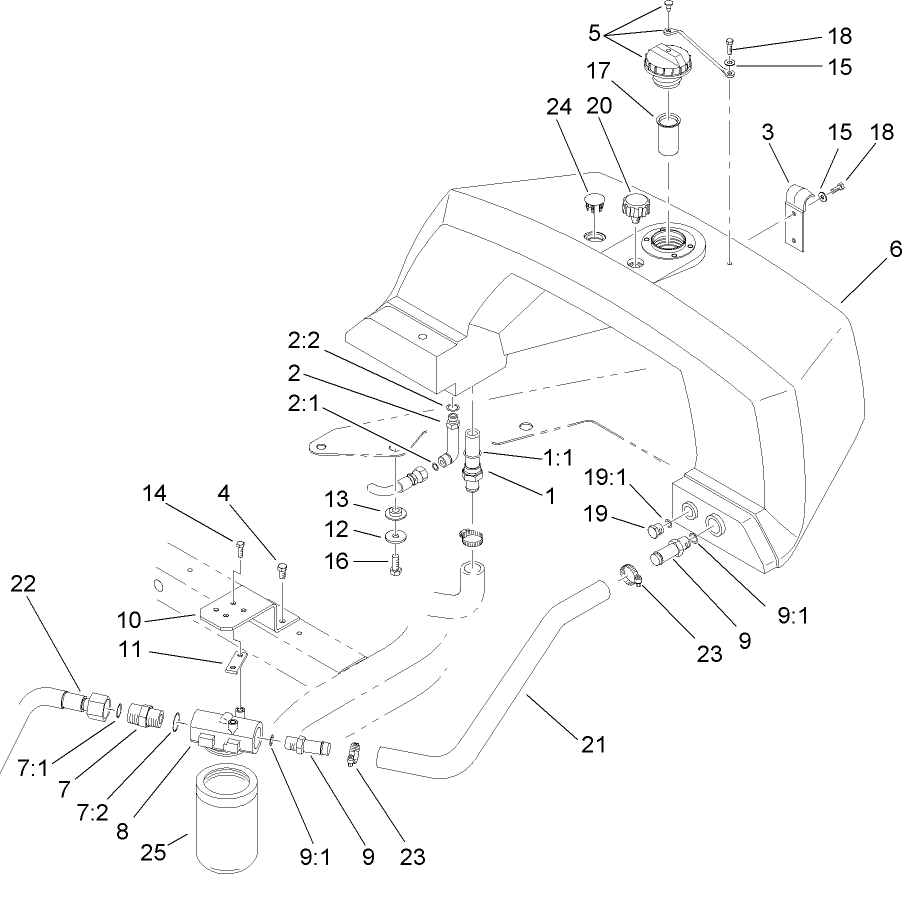 Hydraulic Tank and Filter Assembly