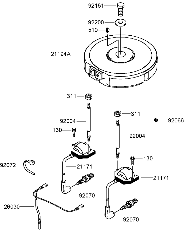 Electric Equipment Assembly Kawasaki FH541V-DS23