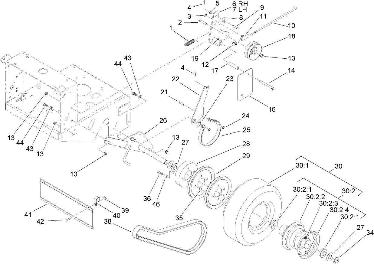 Drive Wheel and Brake Assembly