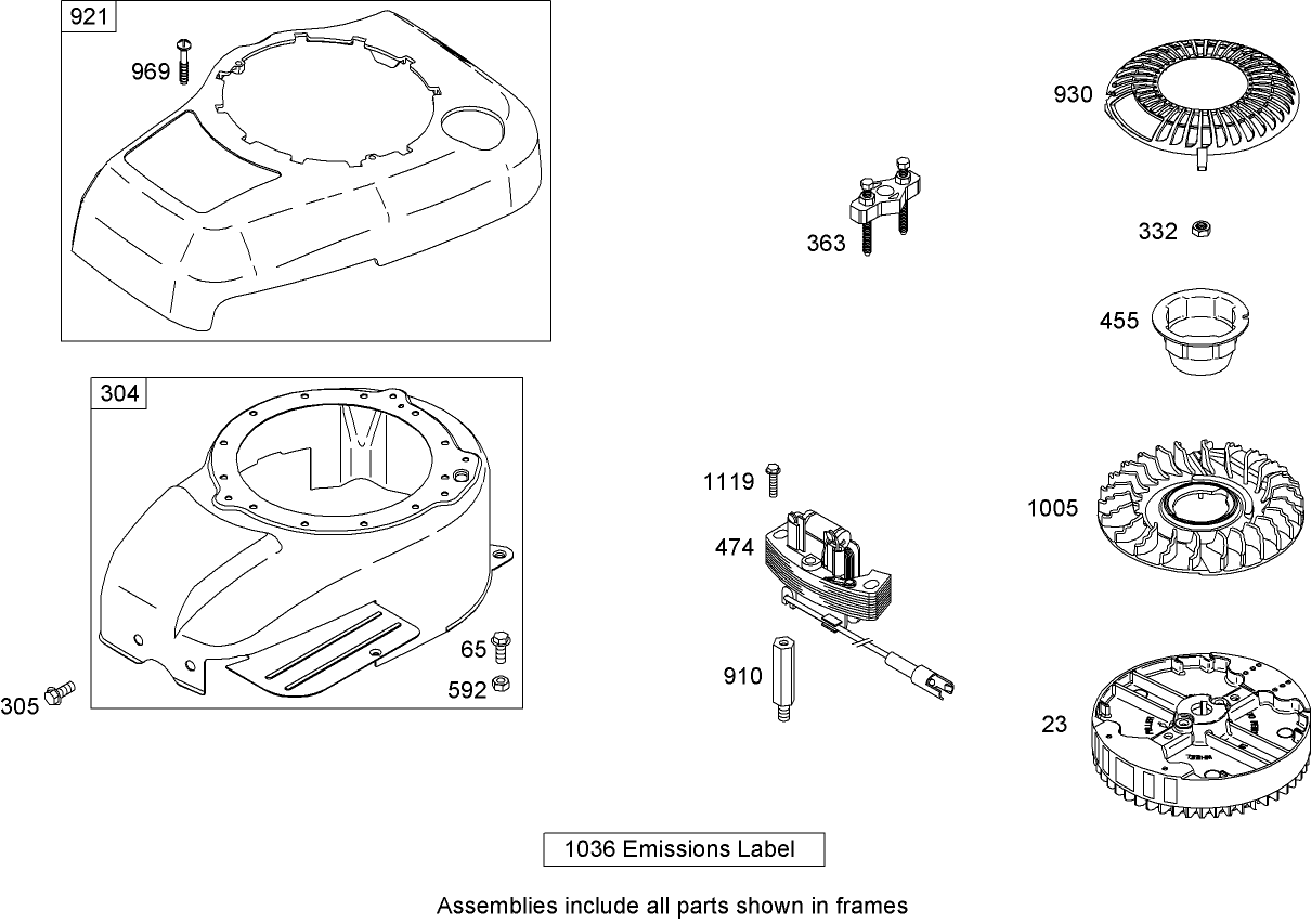 Blower Housing Assembly Briggs and Stratton 122607-0208-B1