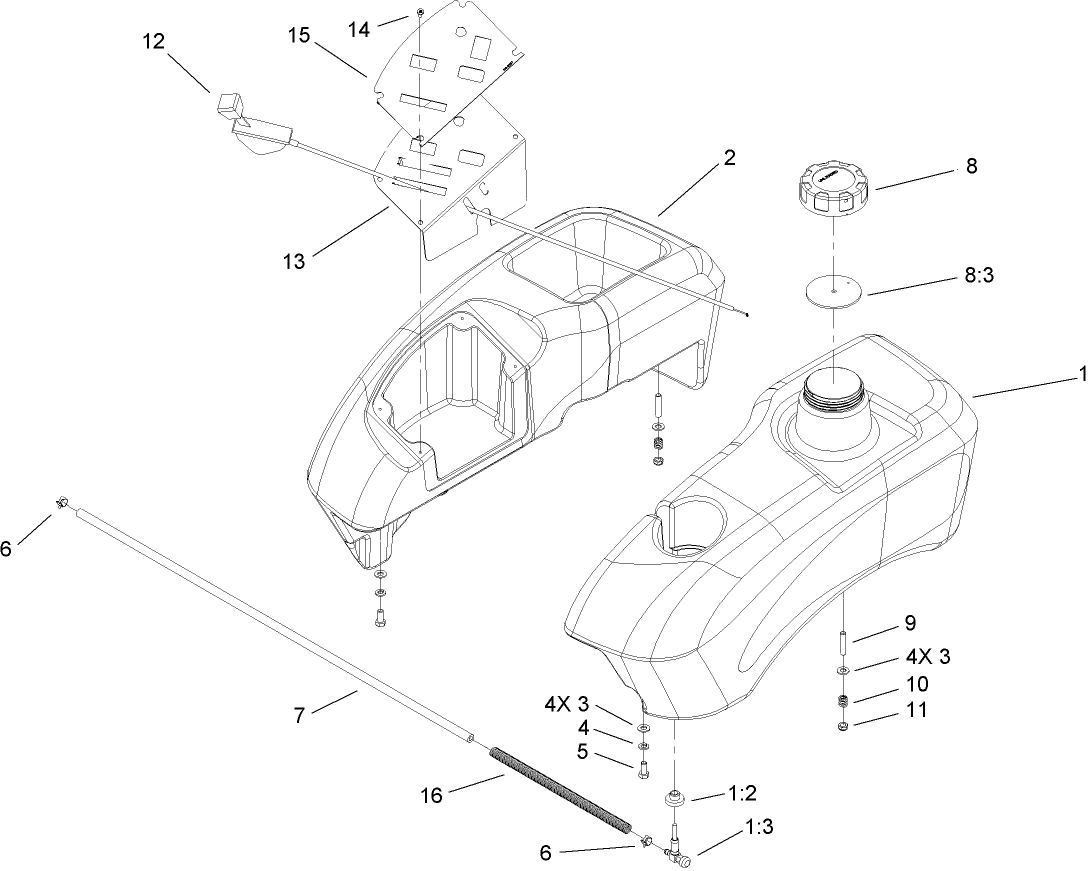 Fuel Tank and Control Assembly