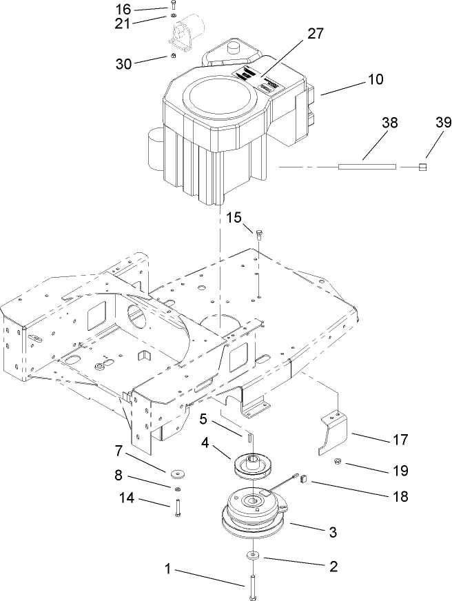 Engine and Clutch Assembly