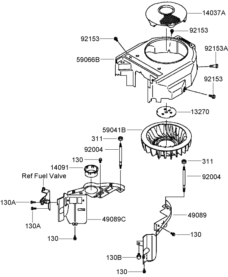 Cooling Equipment Assembly  Kawasaki FH430V-CS25