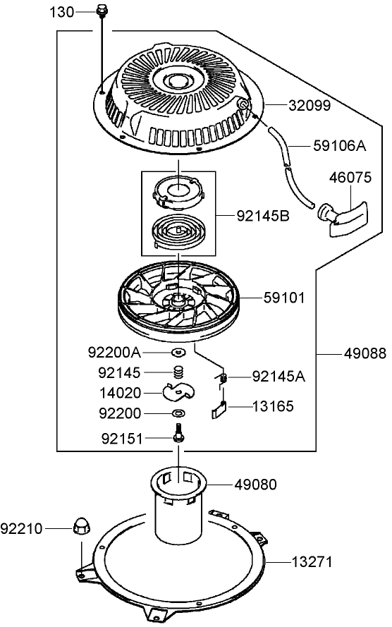 Starter Assembly  Kawasaki FH430V-CS25