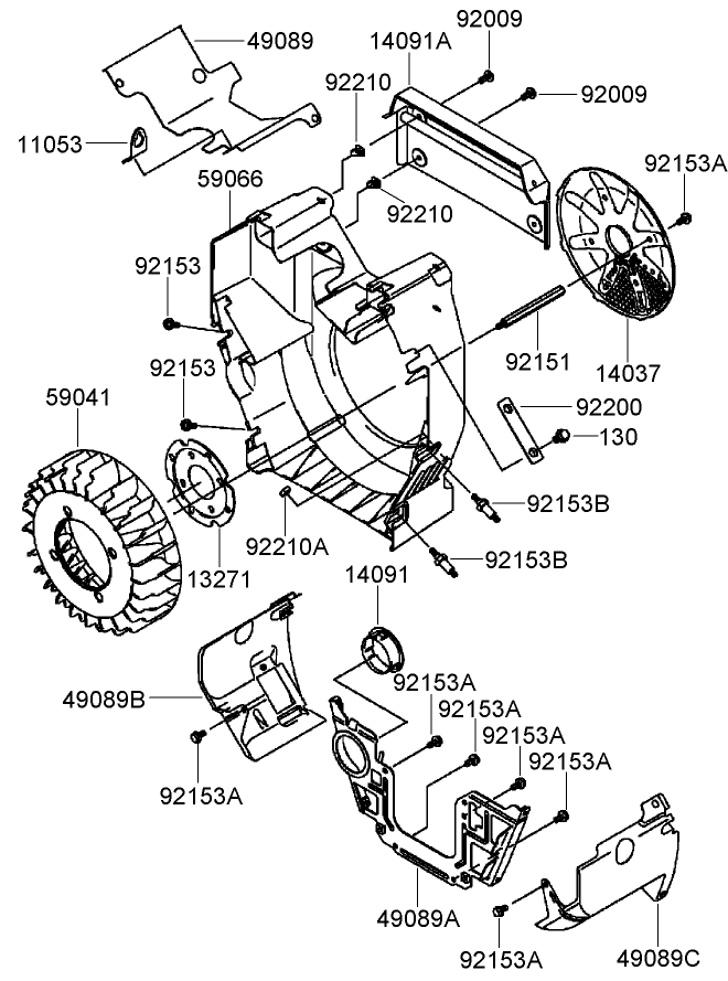 Cooling Equipment Assembly Kawasaki FH770D-AS05