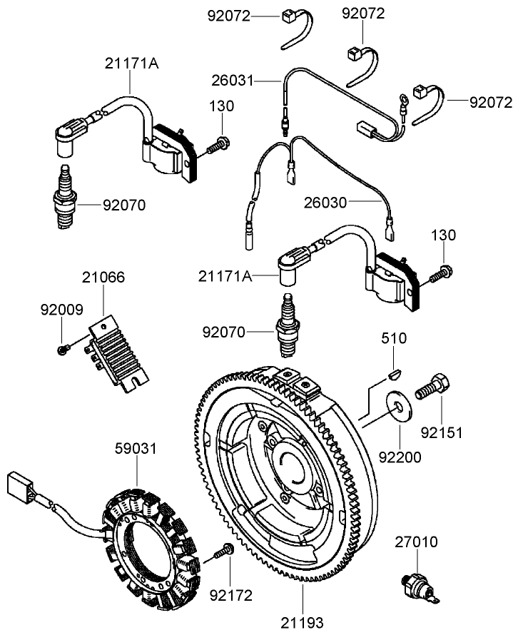 Electric Equipment Assembly Kawasaki FH770D-AS05