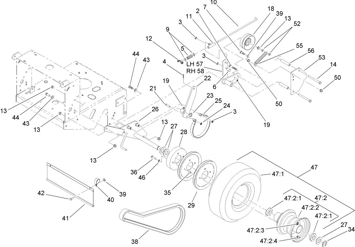 Drive Wheel and Brake Assembly