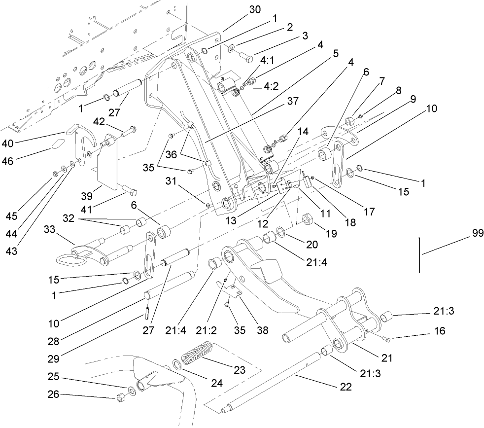 No. 6 and 7 Lift Arm Assembly