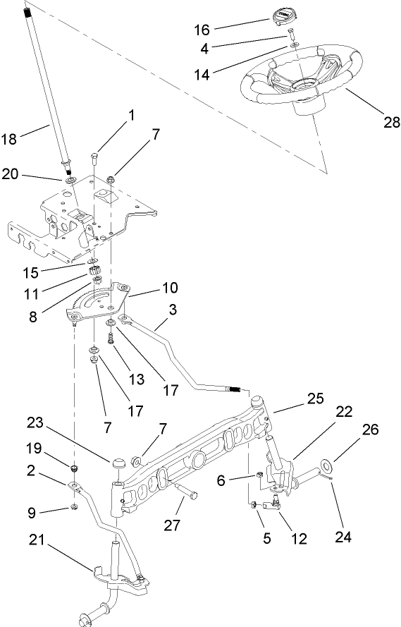 Steering Shaft and Front Axle Assembly