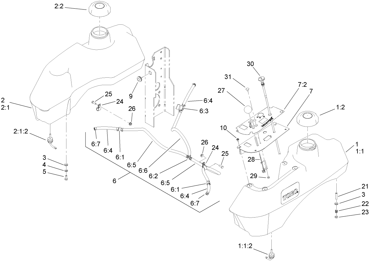 Parts – Z400 Z Master, With 52in 7-Gauge Side Discharge Mower | Toro
