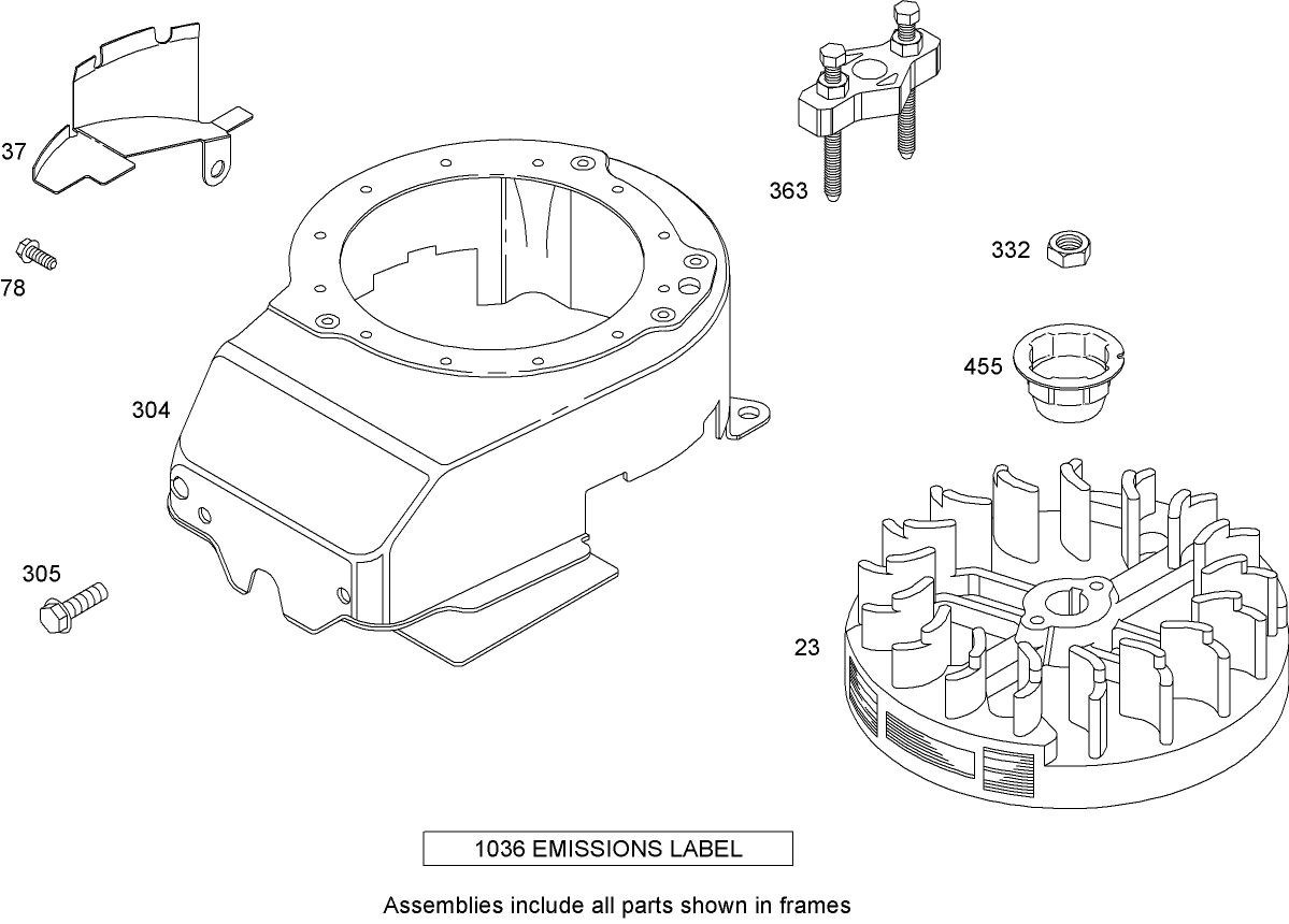 Blower Housing Assembly Briggs and Stratton 126T02-1841-B1