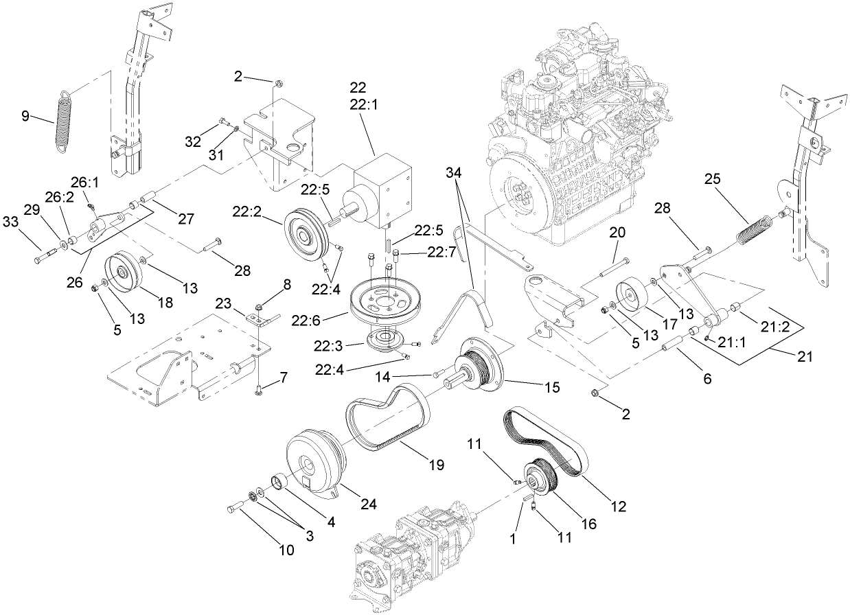 Hydro and Gearbox Assembly