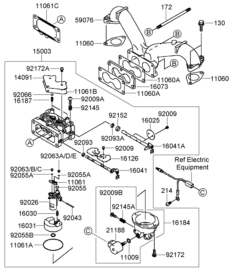 Carburetor Assembly Kawasaki FH680V-DS21