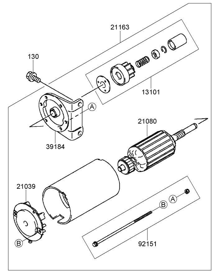 Starter Assembly Kawasaki FH680V-DS21
