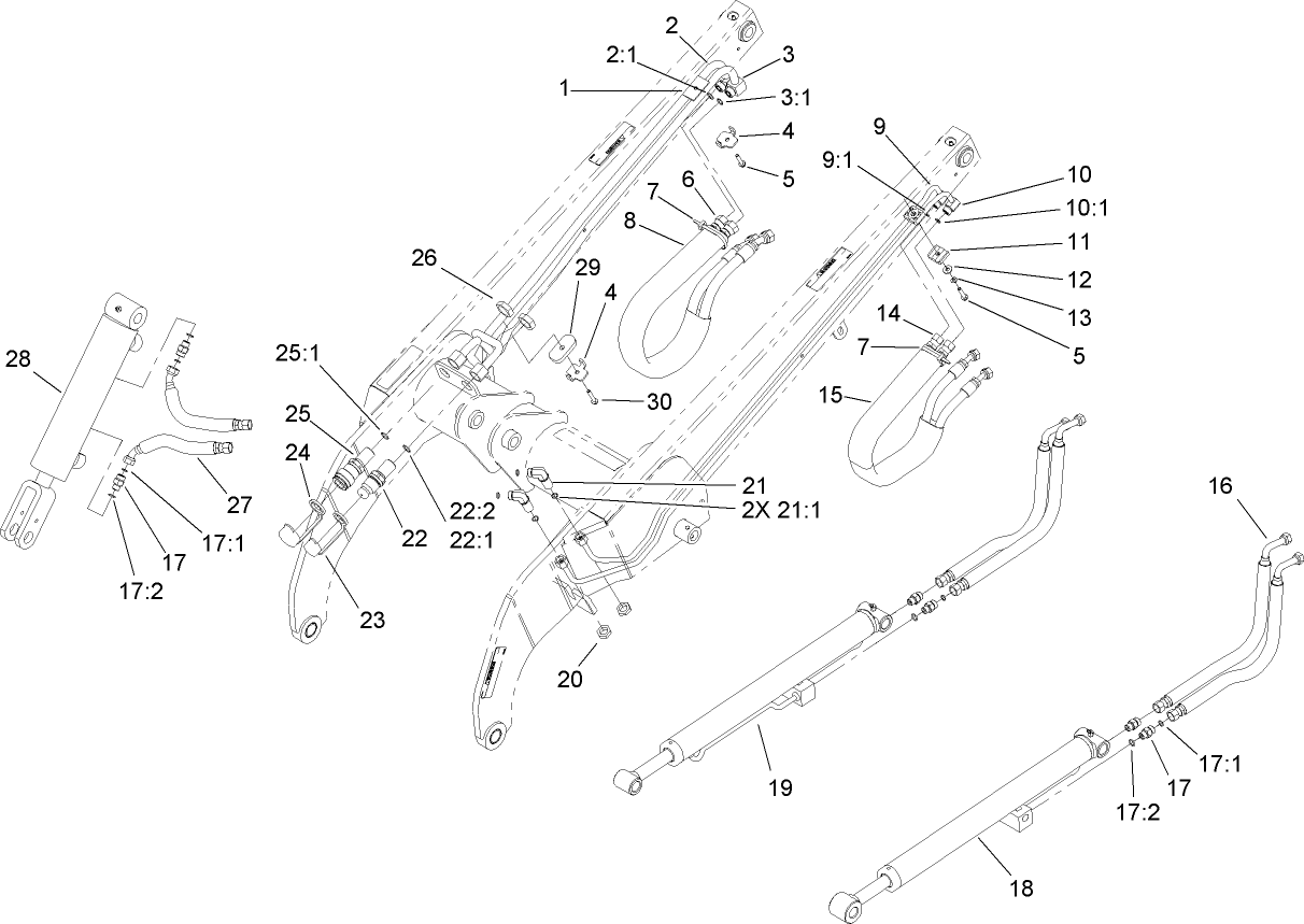 Loader Arm Hydraulic Assembly