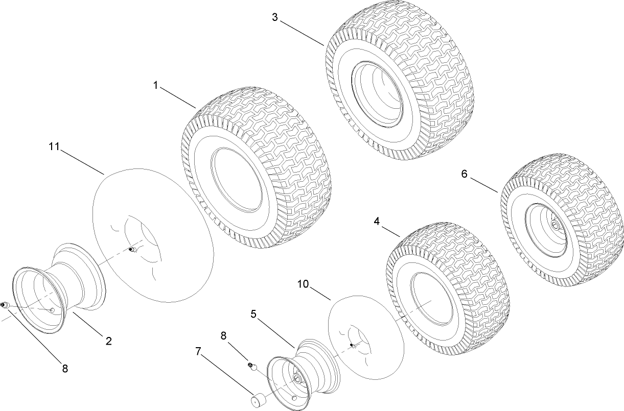 Front and Rear Wheel Assembly