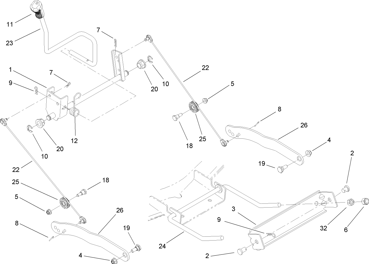 Deck Lift Arm Assembly