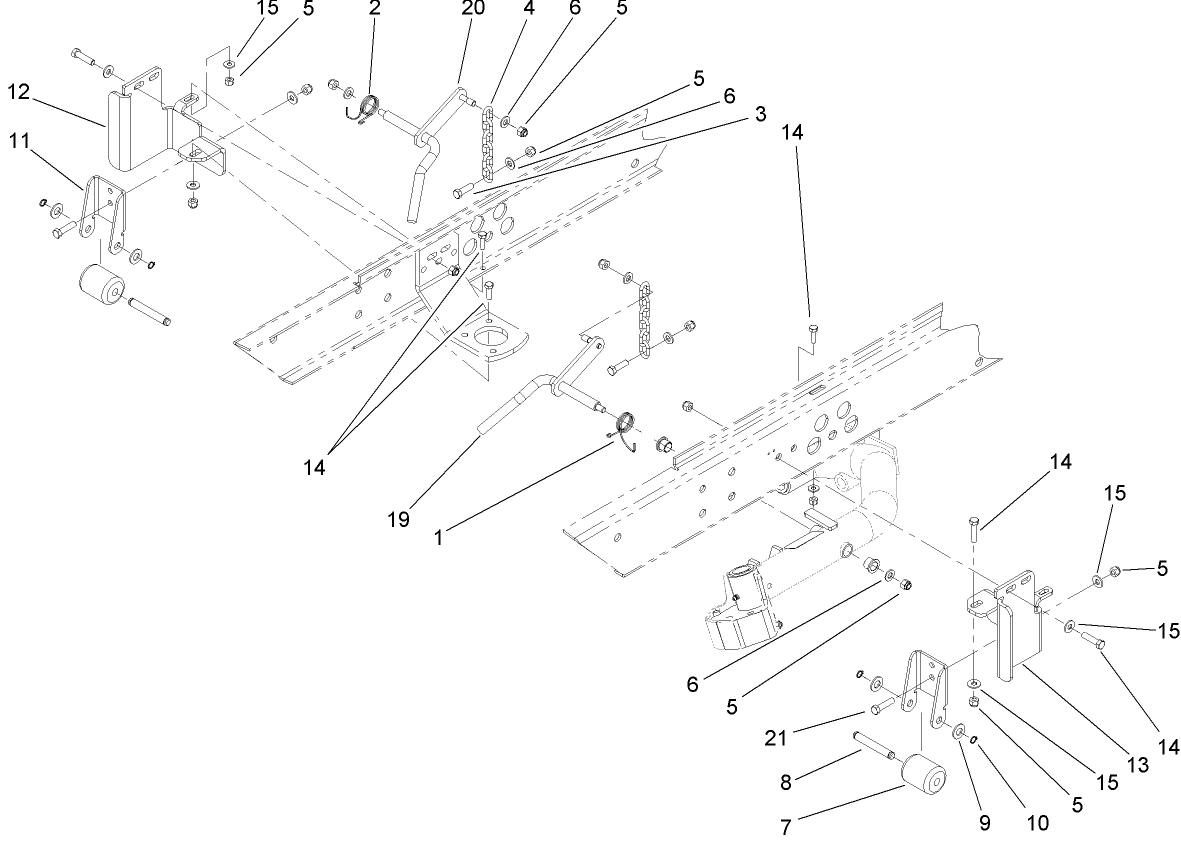 Rear No. 2 and No. 3 Tipper Support Assembly
