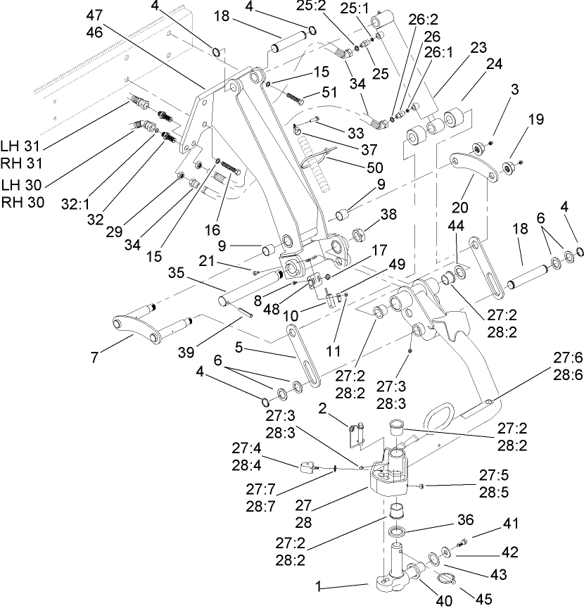 Rear No. 6 and No. 7 Lift Arm Assembly