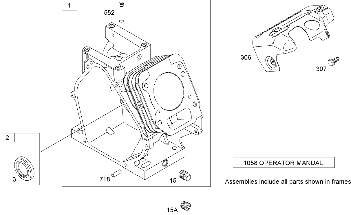 Cylinder Assembly  Briggs and Stratton 126302-0210-B1
