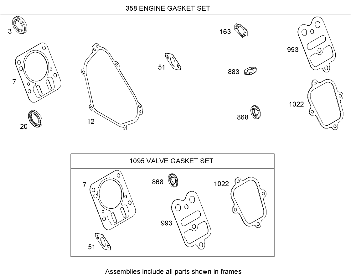 Gasket Kit  Briggs and Stratton 126302-0210-B1