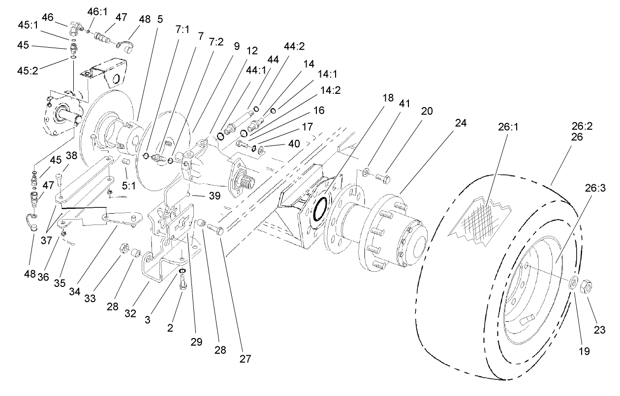 Front Wheel and Motor Assembly