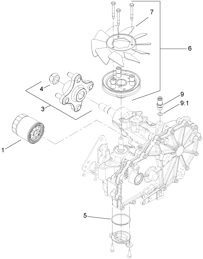 RH Transmission Assembly No. 109-5846