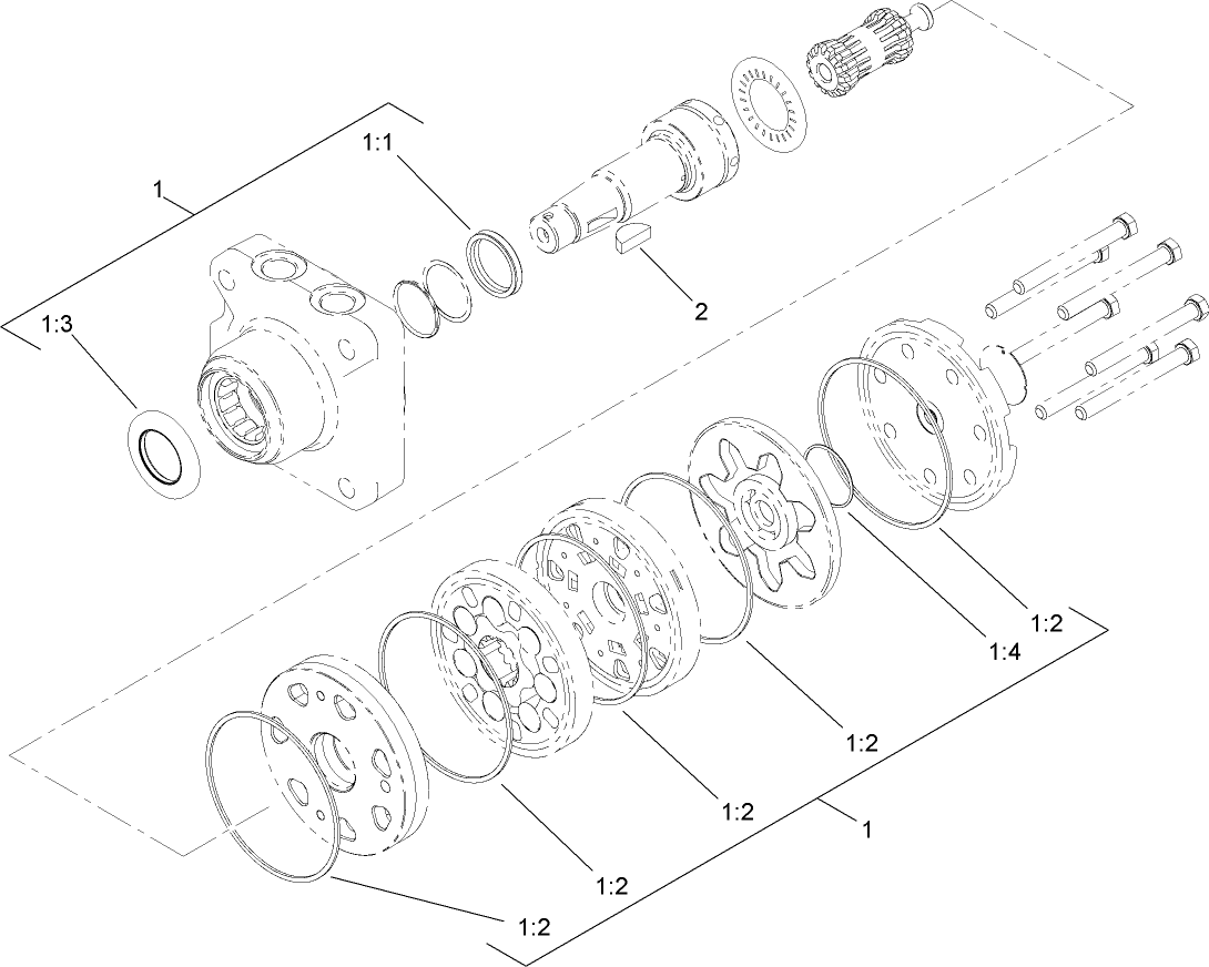 RH Hydraulic Wheel Motor Assembly No. 112-0238