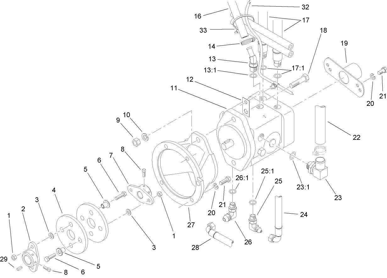 Hydraulic Pump Installation Assembly