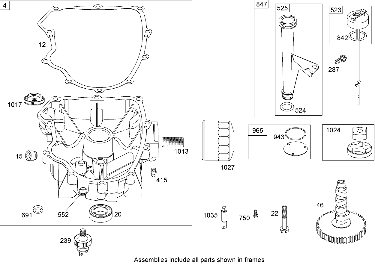 Crankcase Assembly  Briggs and Stratton 44K777-0123-E1