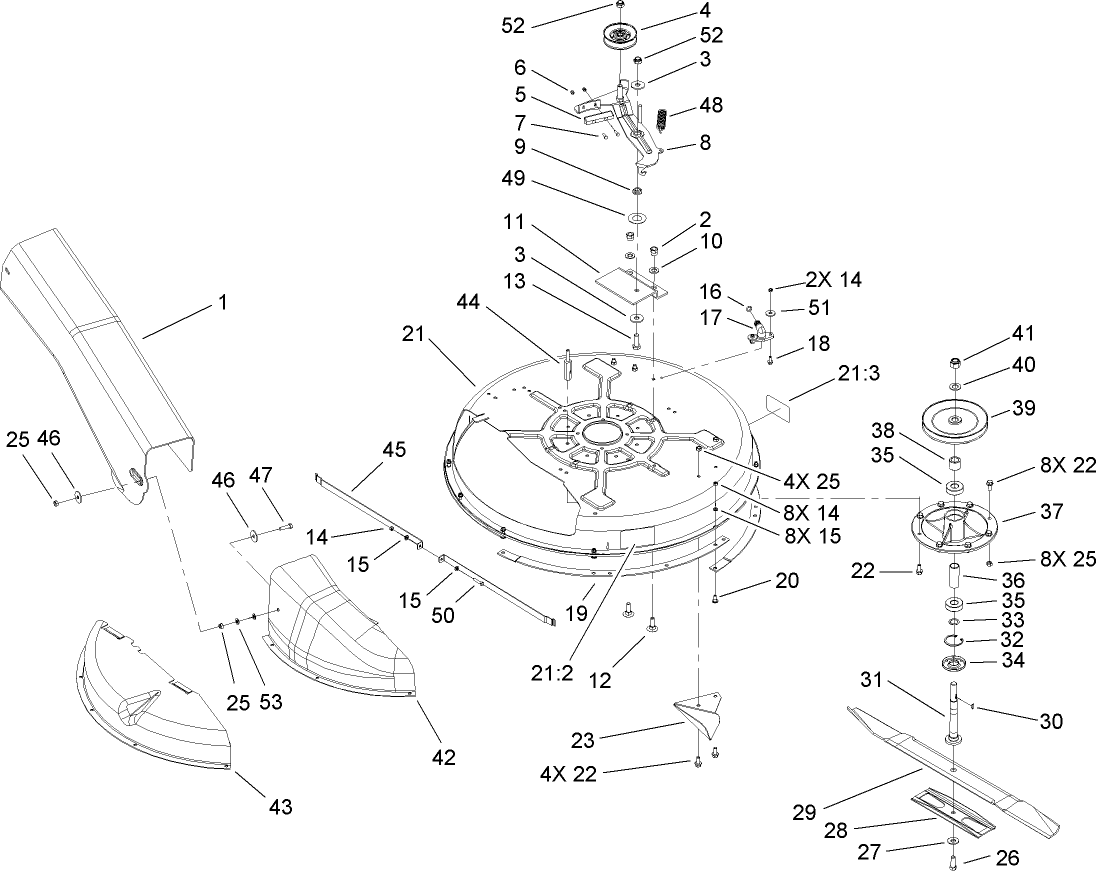 Deck and Spindle Assembly