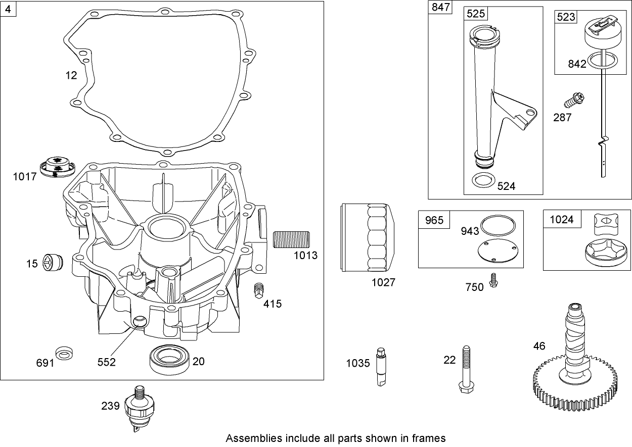 Crankcase Assembly  Briggs and Stratton 44M777-0118-E1