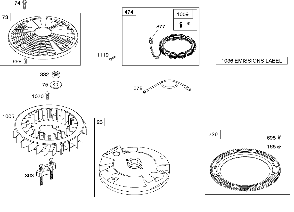 Flywheel Assembly  Briggs and Stratton 44M777-0118-E1