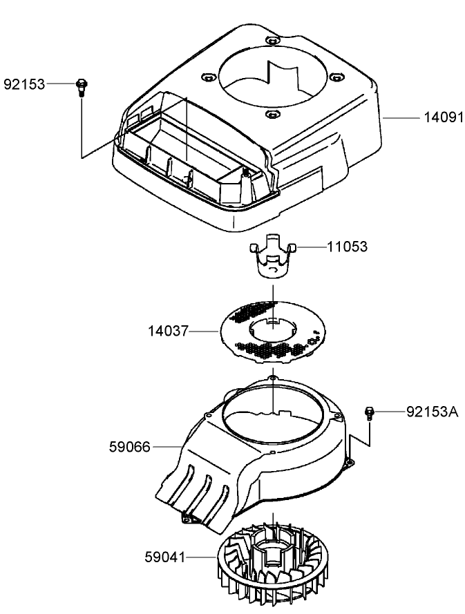 Cooling Equipment Assembly  Kawasaki FJ180V-AS64