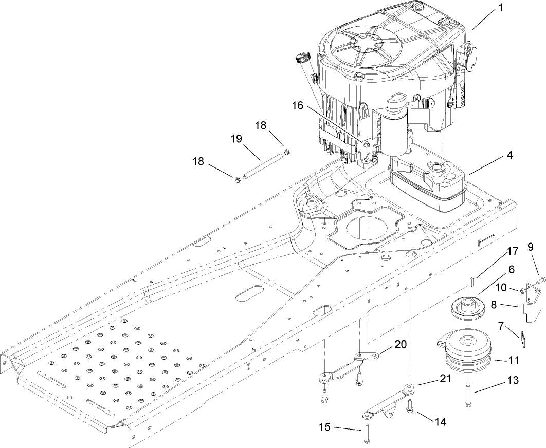 Engine and Clutch Assembly
