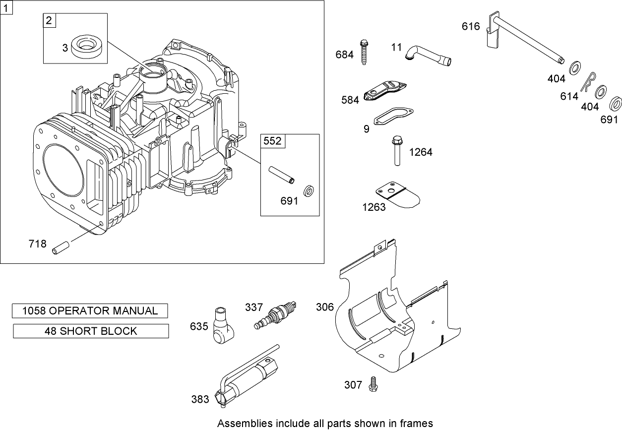 Cylinder Assembly  Briggs and Stratton Model 31A607-0117-E1